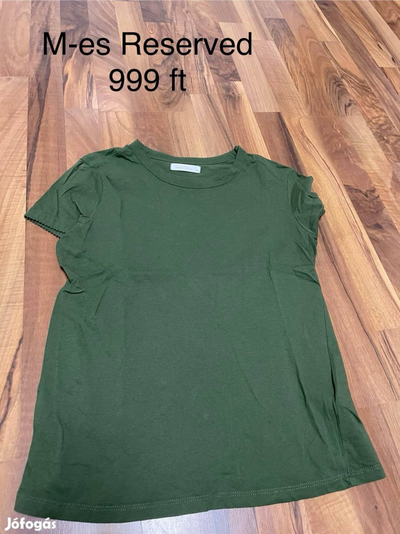 M-es Reserved női zöld póló