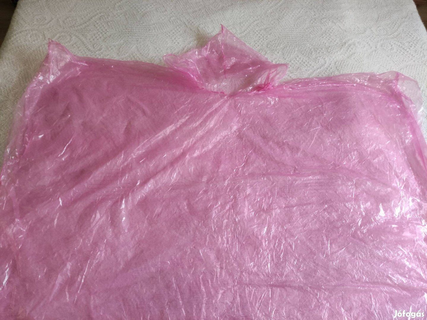 M-es kapucnis rózsaszín esővédő