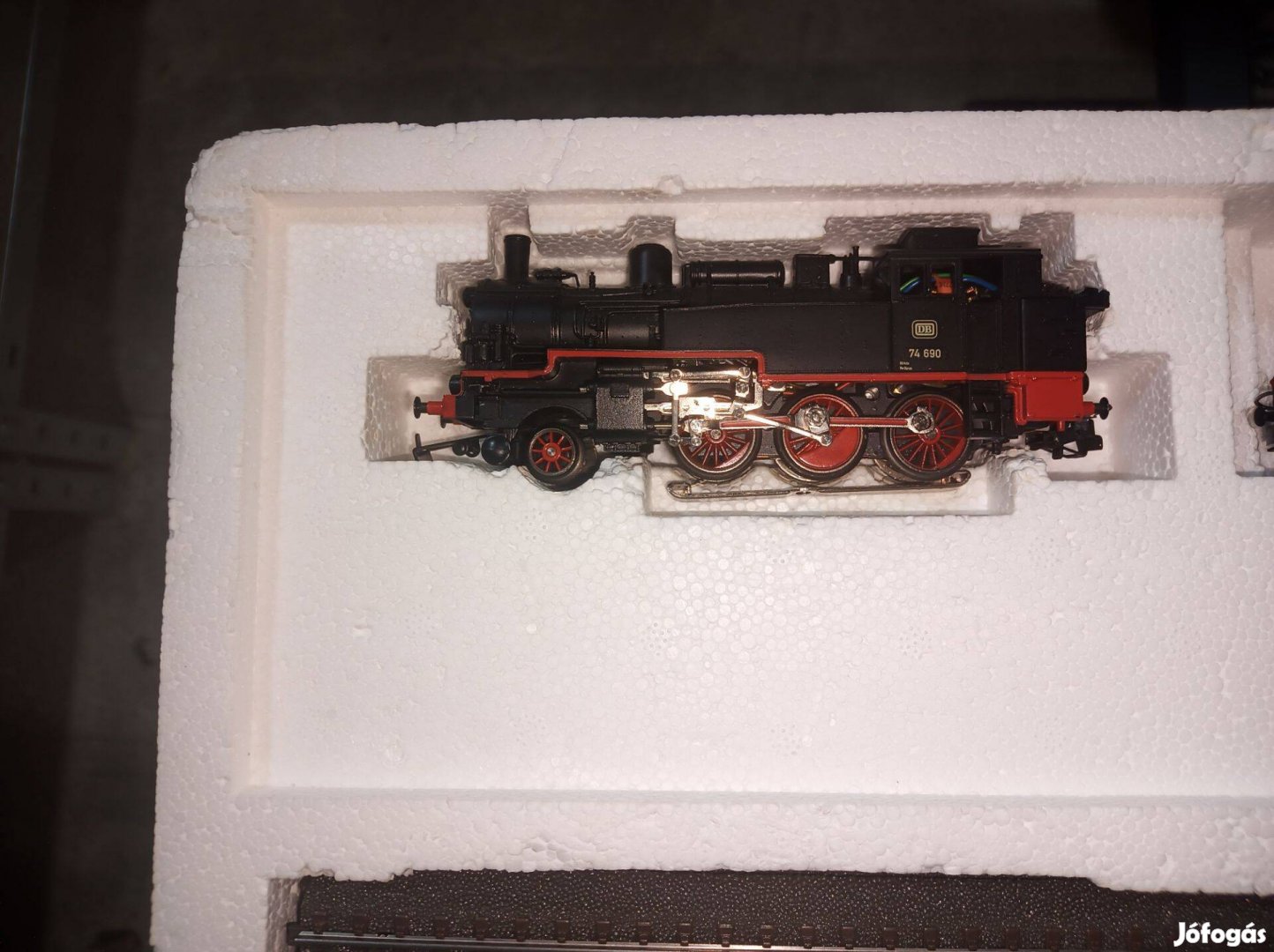 Märklin vasút modell 74- és gőzmozdony szett