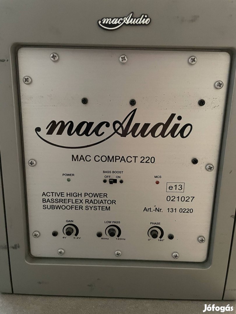 Mac Audio autó hifi aktív mélynyomó