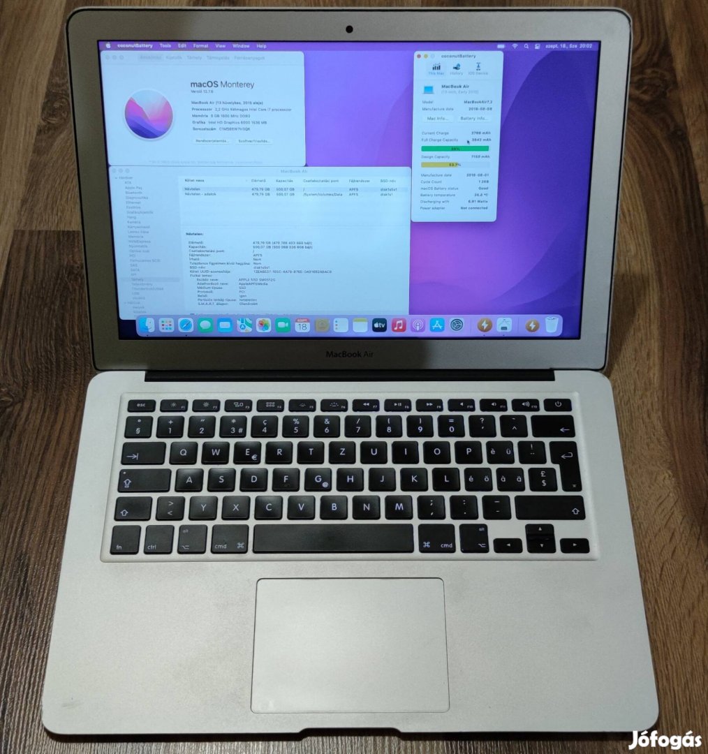 Macbook Air 2015 (CTO) i7-5650U 2.2GHz, 8GB, 500Gb