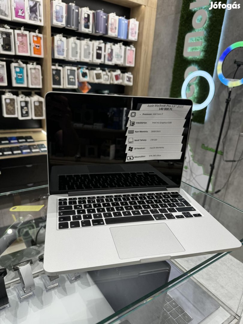 Macbook Pro 13 Wi-Fi 1024 GB, 12 hó garancia