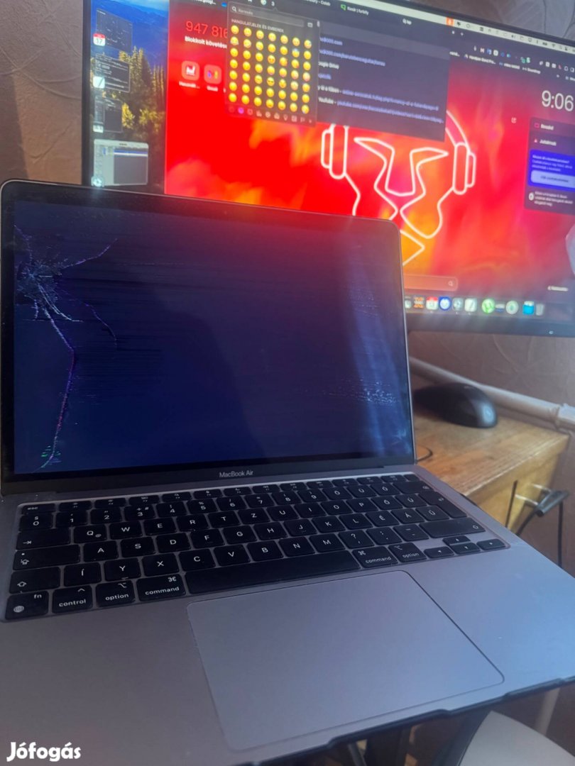 Macbook m1 air kijelző hibás