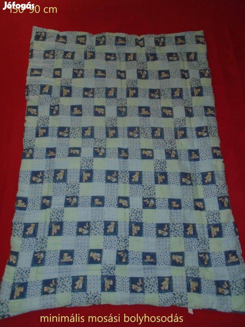 Maci mintás takaró 90*130 cm kék színű