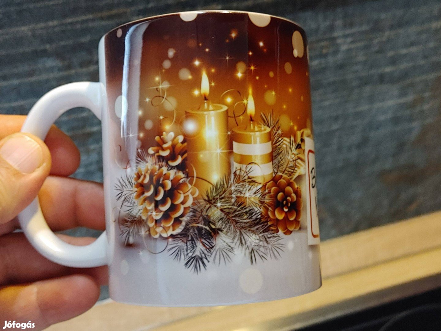 Macis karácsonyi bögre