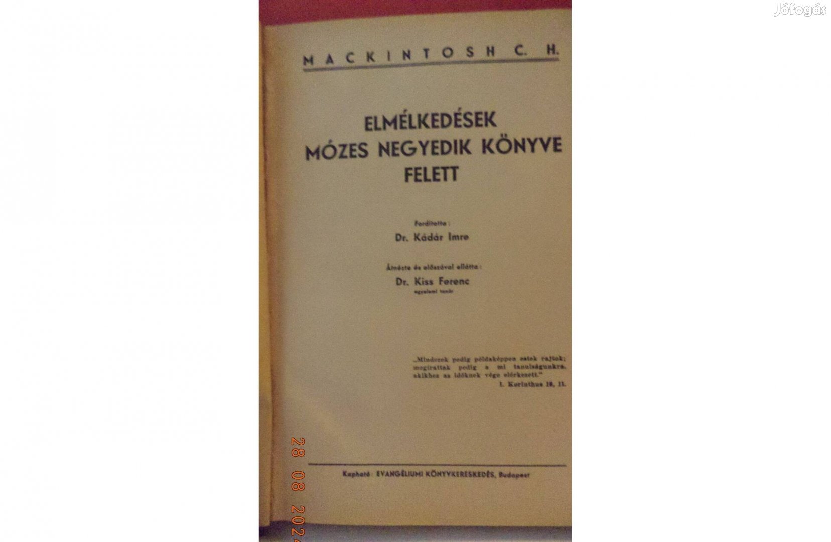 Mackintosh C.H. - Elmélkedések Mózes negyedik könyve felett