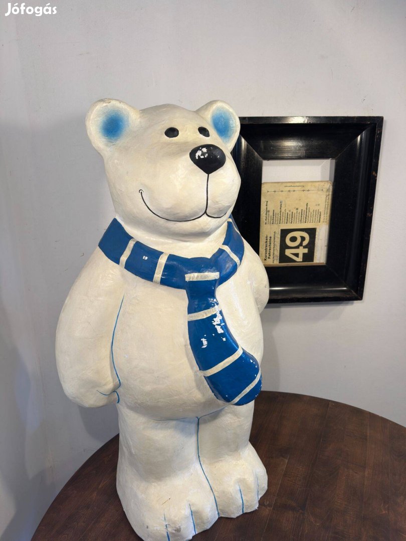 Mackó,papírmassé, hatalmas reklám figura