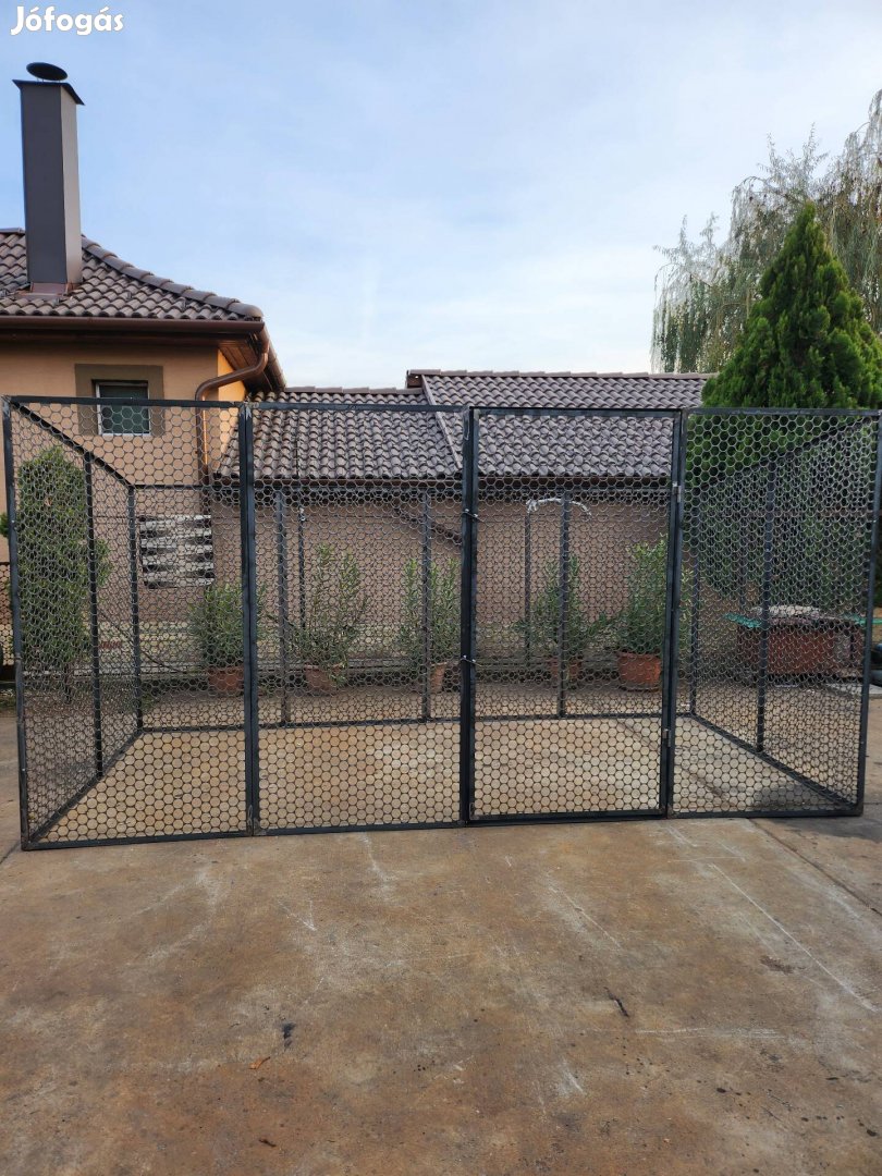 Macska kennel tetővel (4*2m)