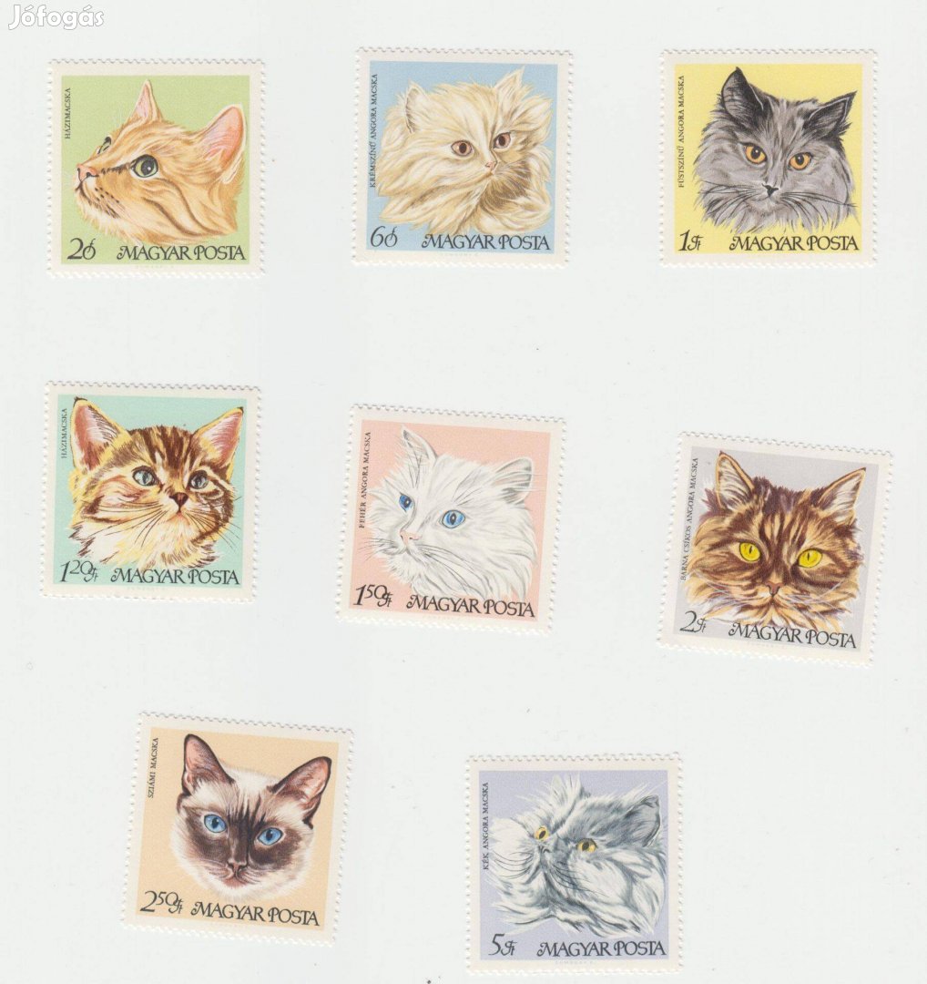 Macskák bélyeg sor 1968
