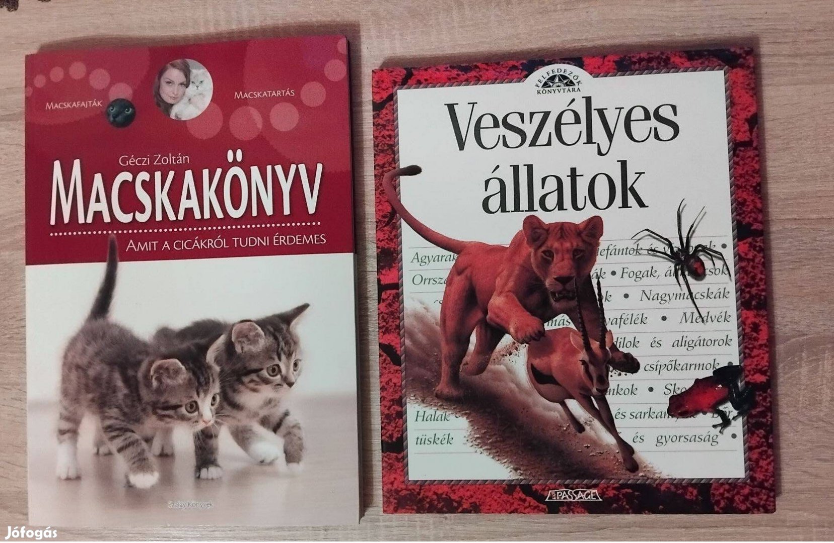 Macskakönyv és Veszélyes állatok könyv album egyben