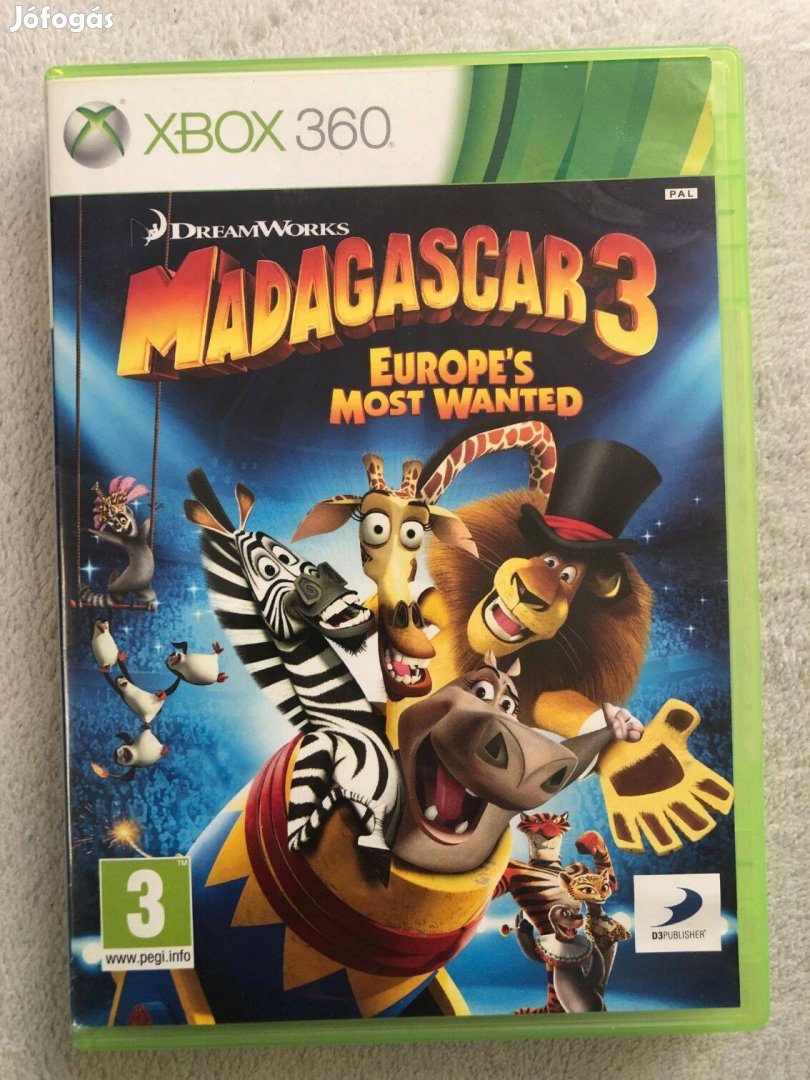 Madagascar 3 Europe's Most Wanted Xbox 360 játék