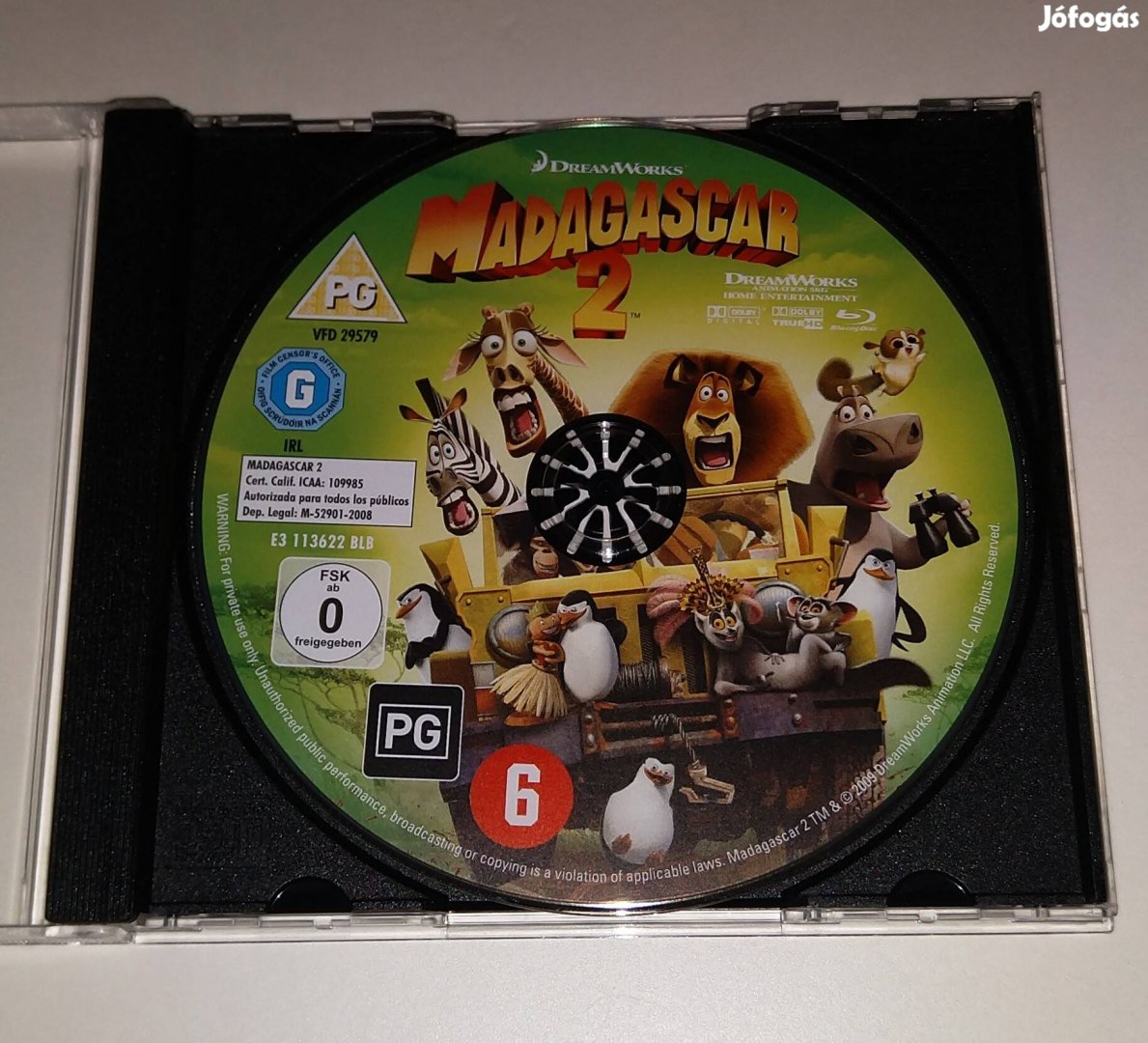 Madagaszkár 2. Animációs Blu-ray Film - Szinkronos! - csere is!