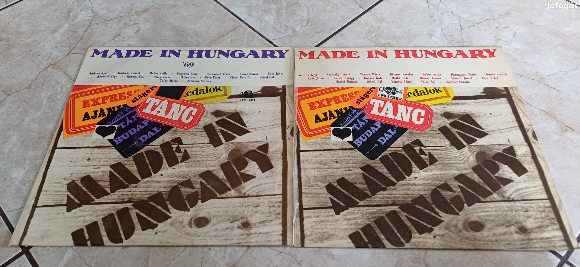 Made in Hungary bakelit hanglemez