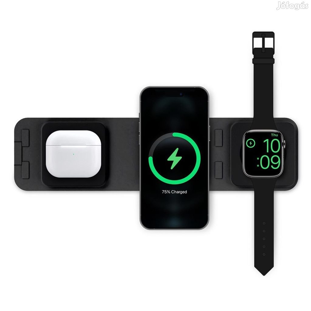 MagSafe induktív összehajtható töltő 3 az 1-ben telefon-fülh