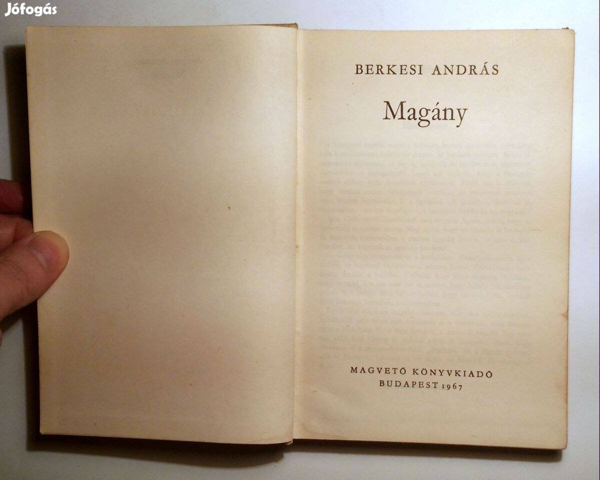 Magány (Berkesi András) 1967 (viseltes) 8kép+tartalom