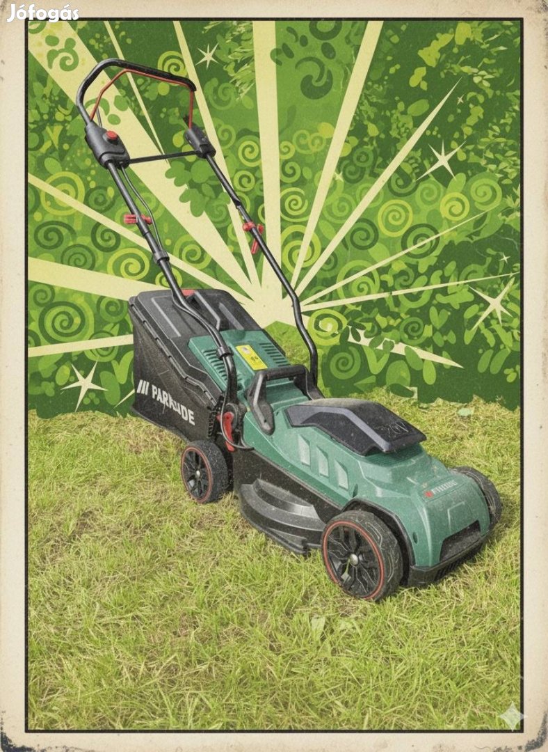 Magányos Parkside 20V fűnyíró új gazdát keres