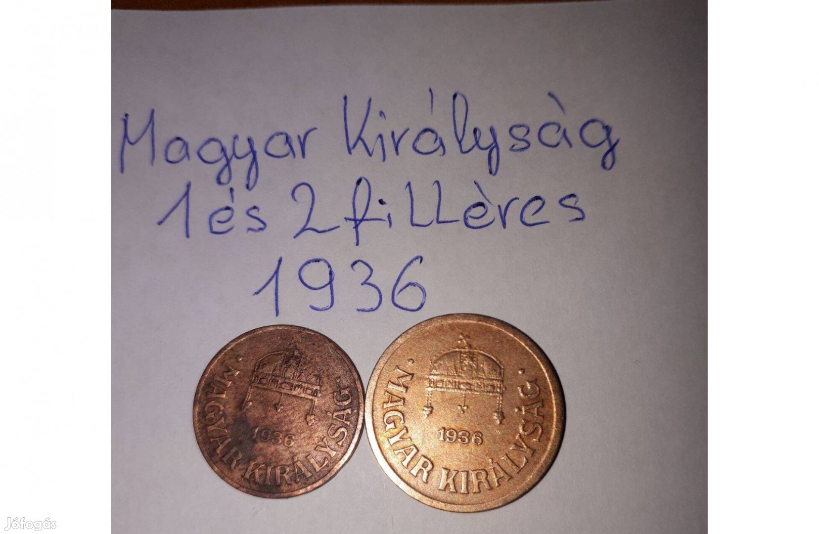 Magar Királyság 1-és 2 fillér együtt 1936