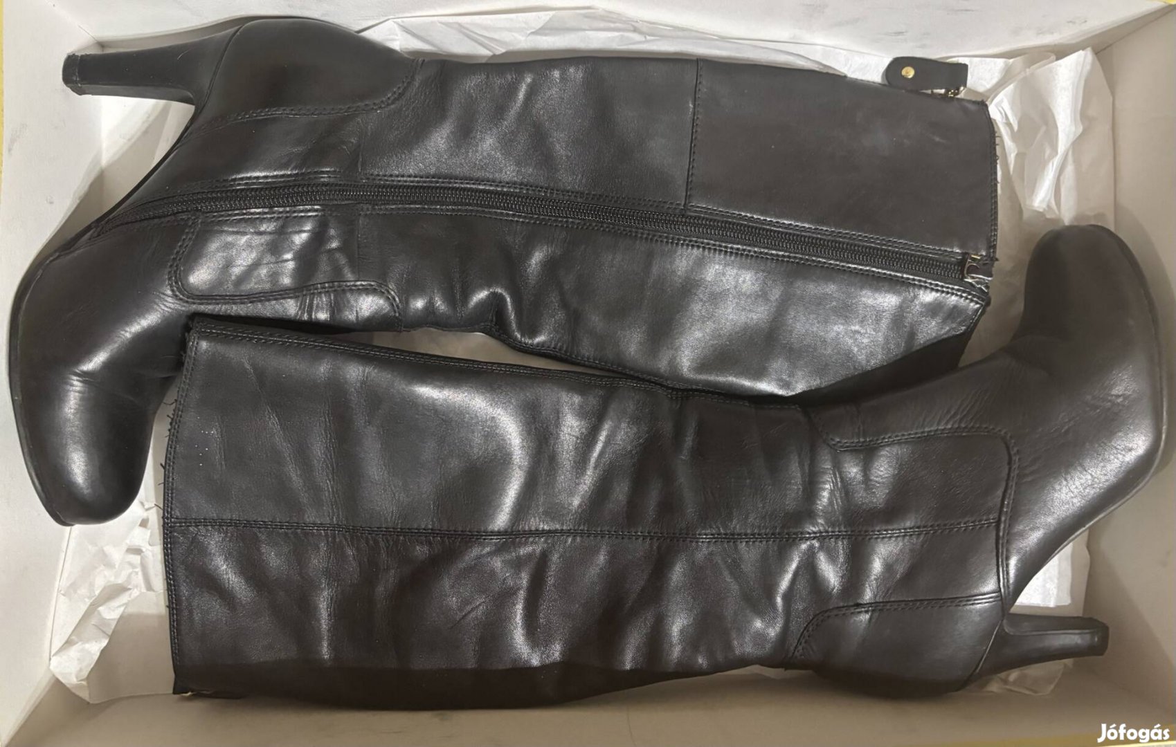 Magas szárú női bőr csizma