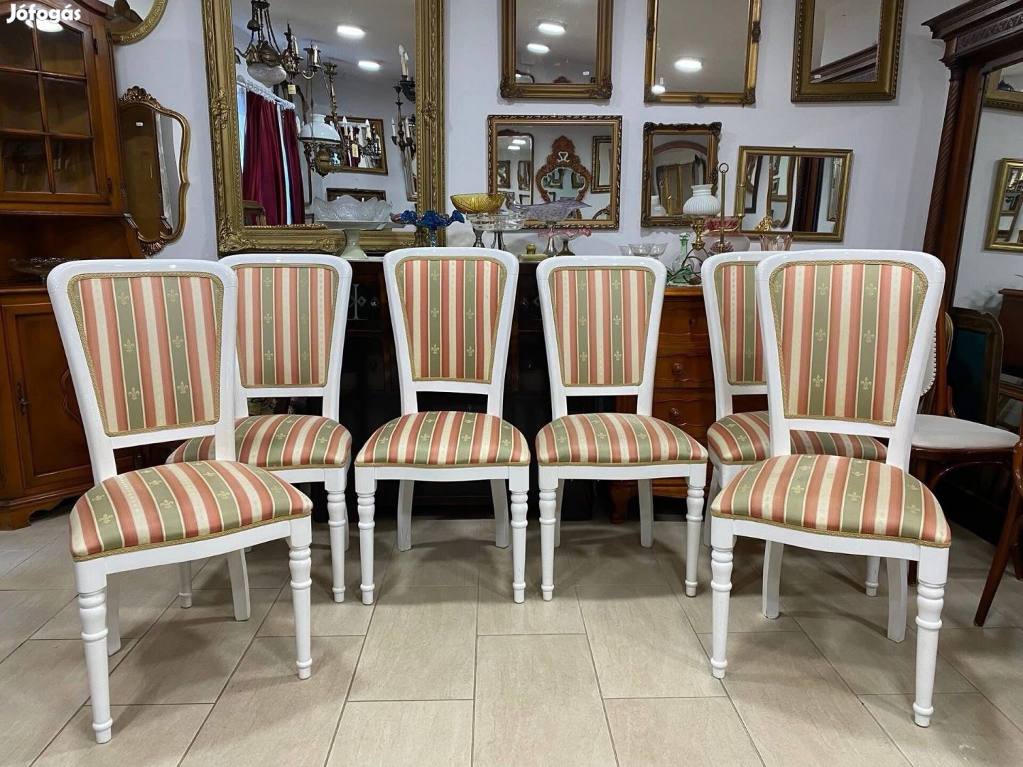 Magas támlás étkezőszék 6 db
