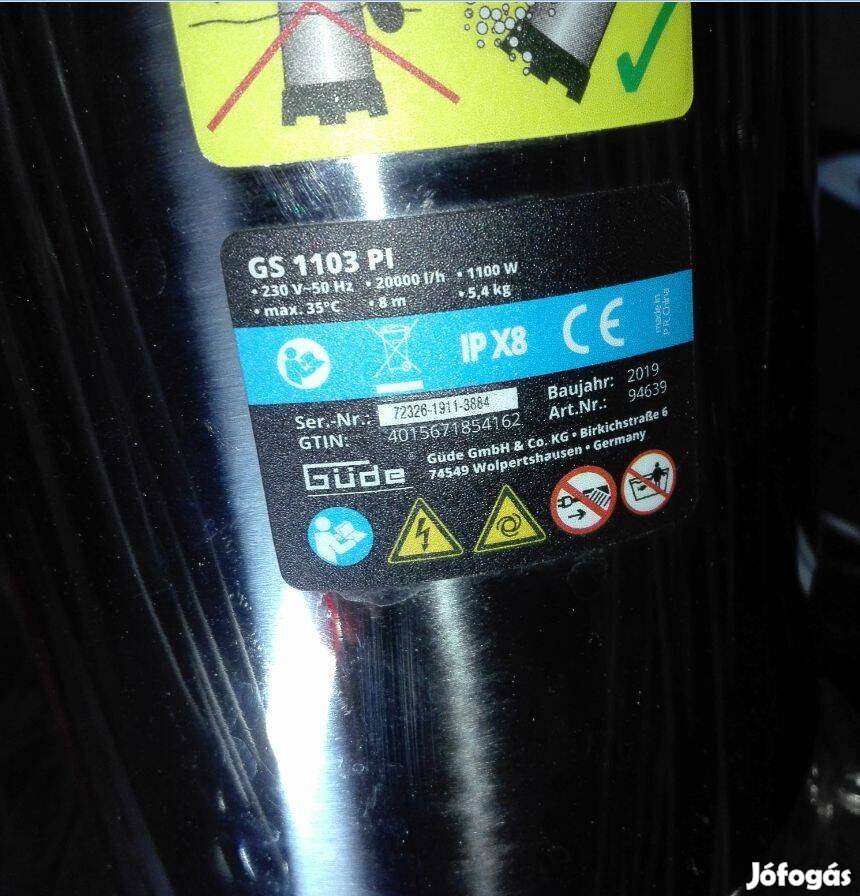 Magas vízhozamú 20000L/h merülő búvár, szennyvíz szivattyú, garis