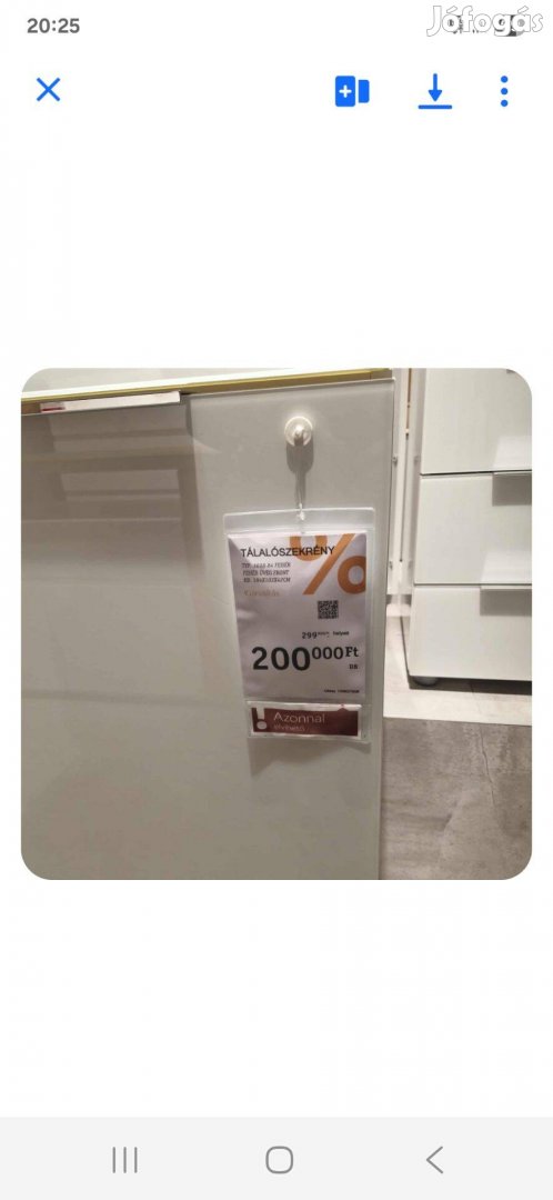 Magasfényű extra fehér komód elado