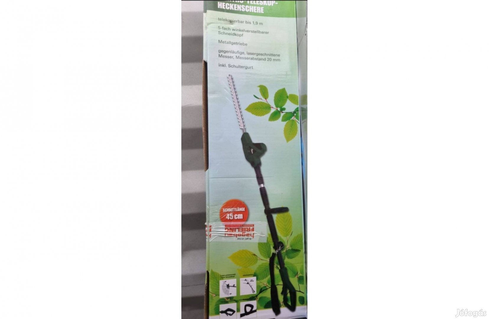 Magassági sövényvágó 450mm vágóhosszal, teleszkópos sövény nyíró