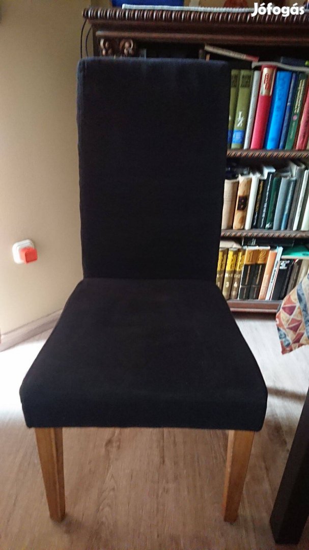 Magastámlás fekete étkező szék 4 db, huzat nélkül eladó
