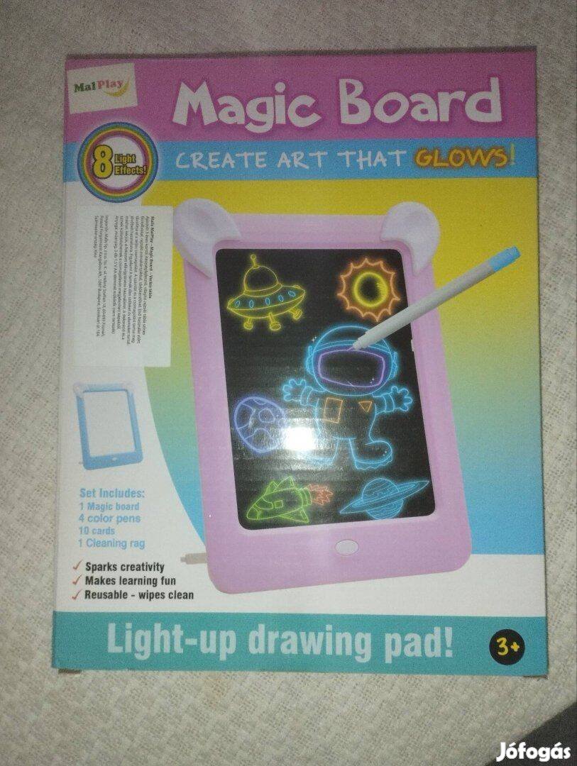 Magic Board világító rajztábla rózsaszín