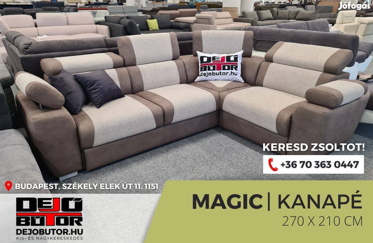 Magic sarok bronz kanapé ülőgarnitúra 270x210 cm ágyazható bútor