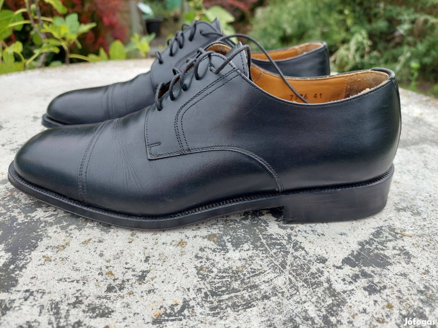 Magnanni fekete bőr cipő, EU41, 26 cm