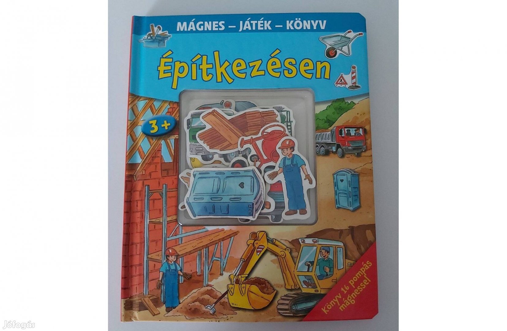 Mágnes játék könyv: Építkezésen