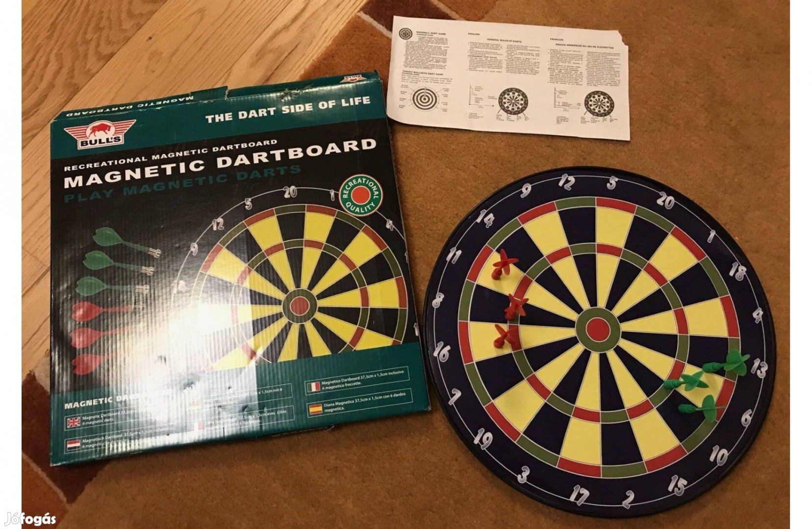 Mágneses dartskészlet ajándék plüss!