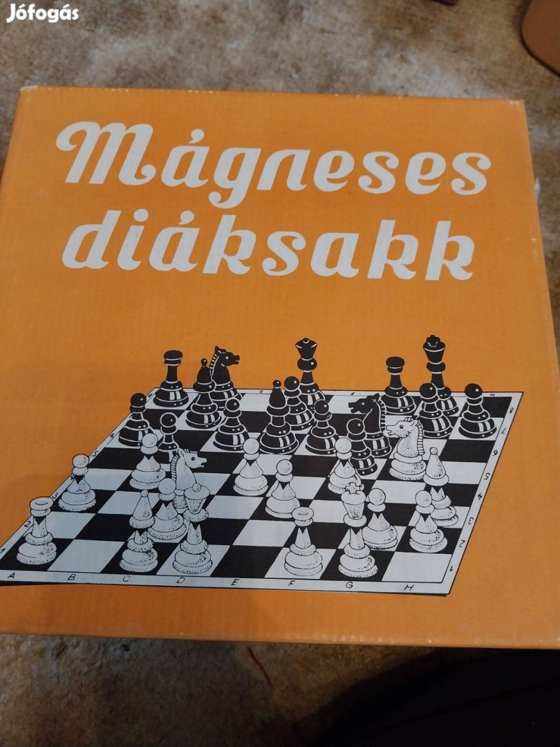 Mágneses diáksakk - 2 fém tábla van hozzá, hiánytalan