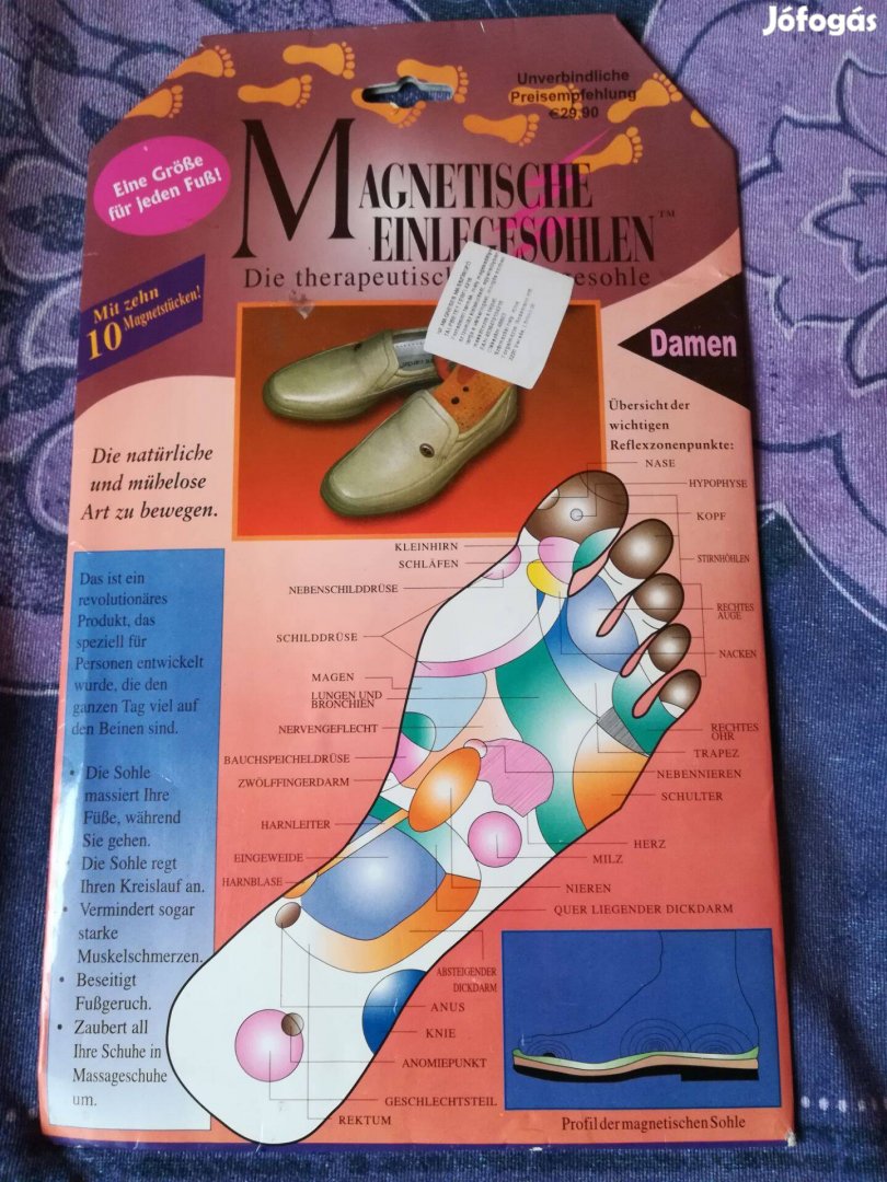 Mágneses maszírozós talpbetét,új, méretre vágható!/73