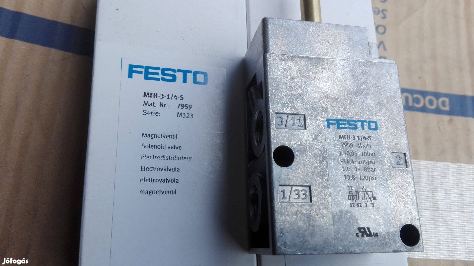 Mágnesszelep 2 db Festo 7959 MFH-3-1/4-S