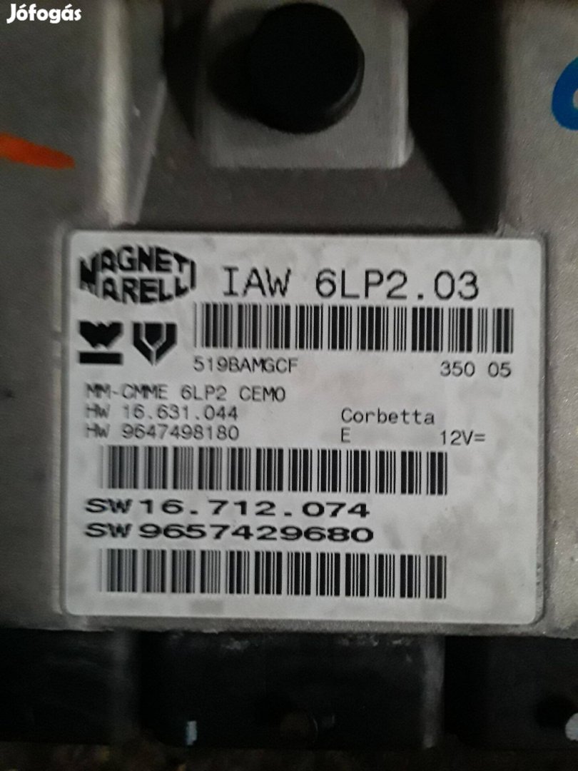 Magneti Marelli Iaw 6LP2.03 Motorvezérlő Kulcs
