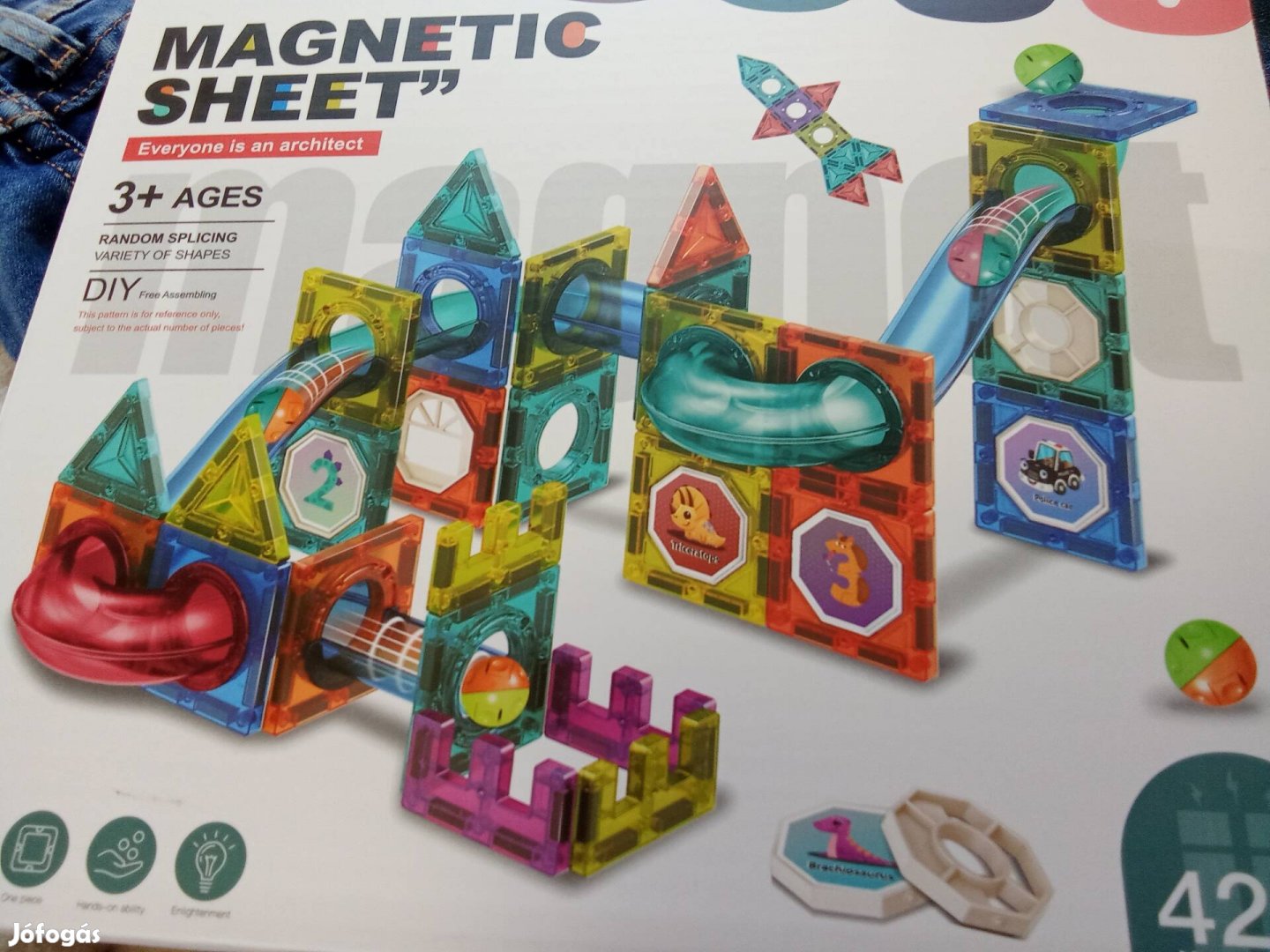 Magnetic sheet készségfejlesztő mágneses építőjáték golyópályával Új!