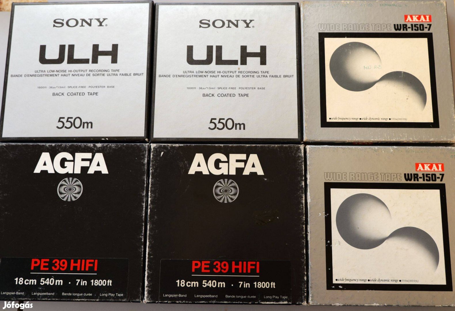 Magnószalag 18cm/540m 6db Sony, Agfa, Akai