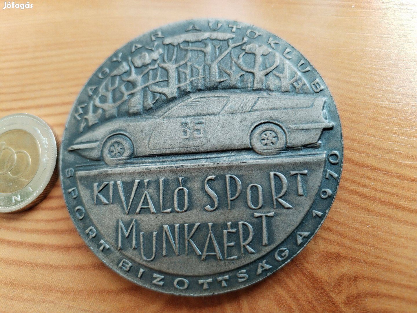 Magyar Autóklub 1970-es Kiváló Sport Munkáért Kitüntető plak