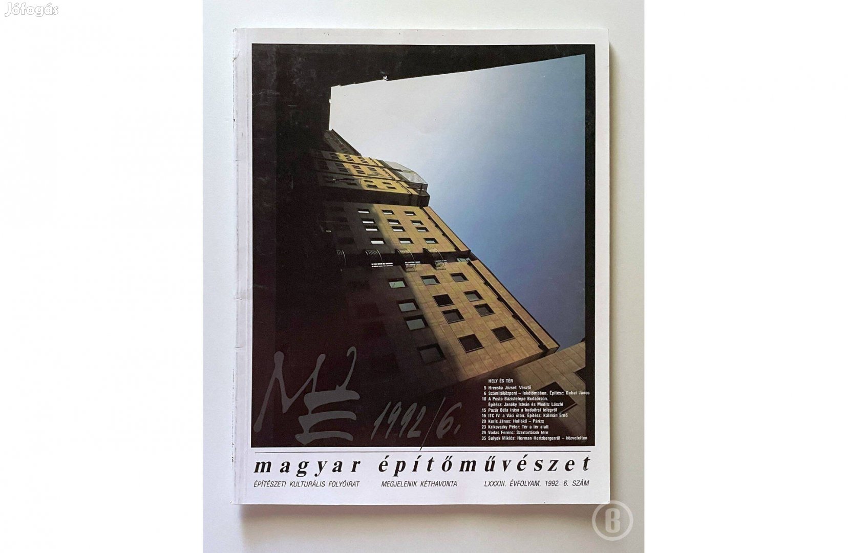 Magyar Építőművészet - folyóirat 19926 - - - Csak