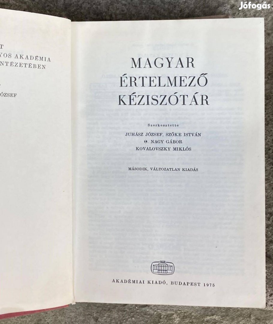 Magyar Értelmező Kéziszótár, 1975-ös kiadású