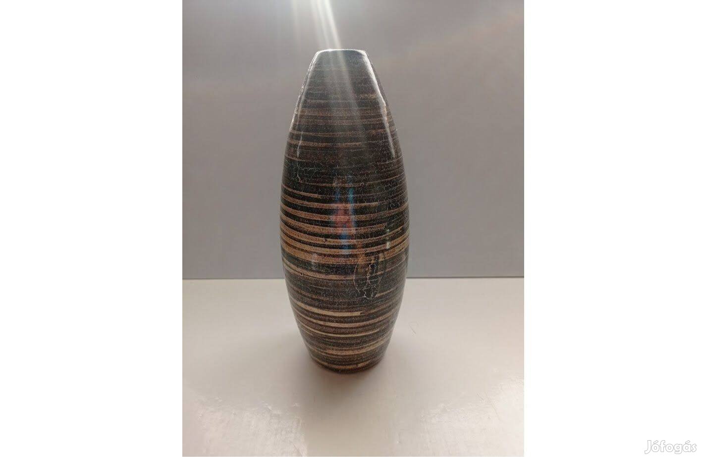 Magyar Iparművész csíkos szivar kerámia váza