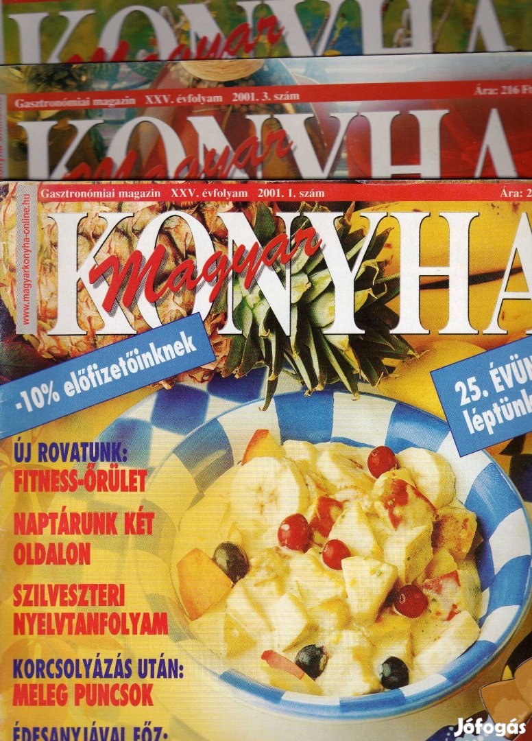 Magyar Konyha magazin 6 darab a 2001-es évfolyamból