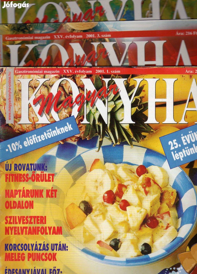 Magyar Konyha magazin 6 darab a 2001-es évfolyamból