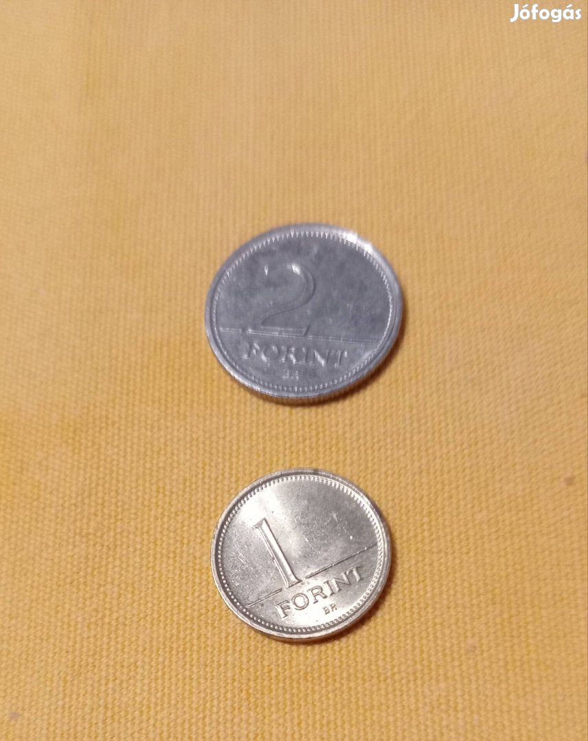 Magyar Köztársaság 1 és 2 Ft kb 500 db