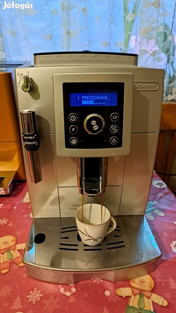 Magyar Menüs Delonghi Automata Daráló Kávégép Hibátlan és Új Szerű