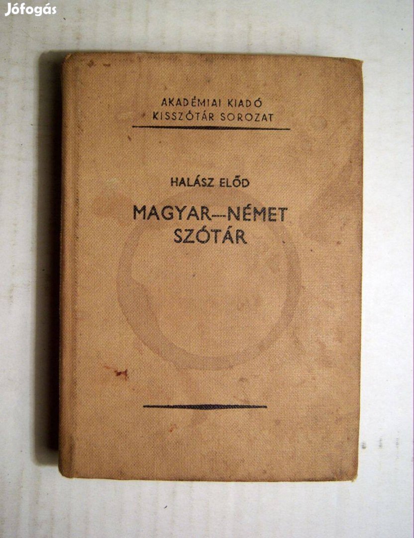 Magyar-Német Szótár (Halász Előd) 1983 (viseltes) 6kép+tartalom