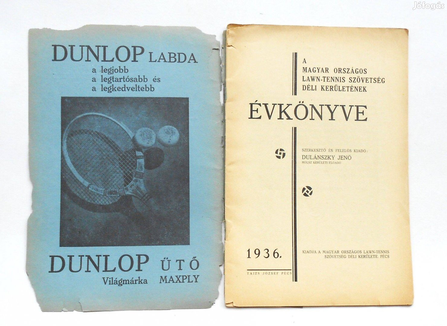 Magyar Országos Tenisz Szövetség déli kerületének 1936 évkönyve