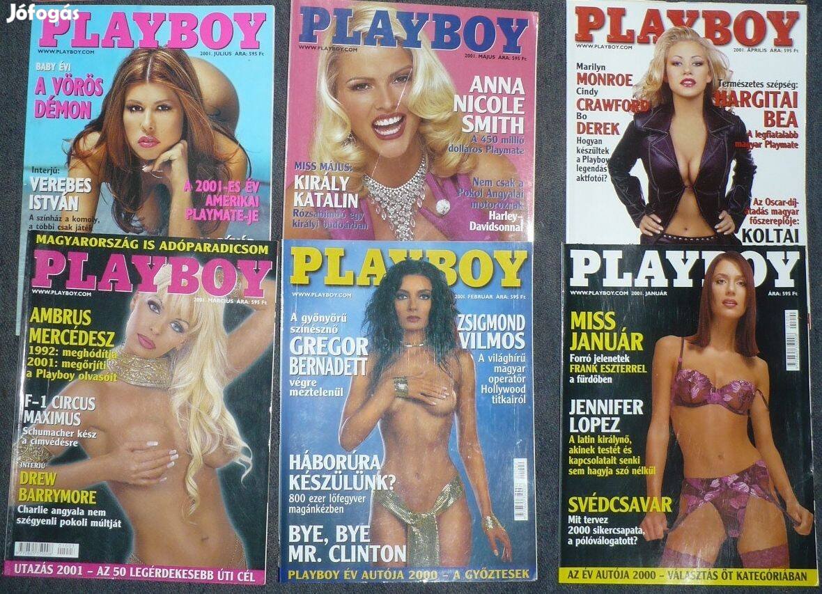 Magyar Playboy magazin (2001-es évfolyam, 6 db, csak egyben)