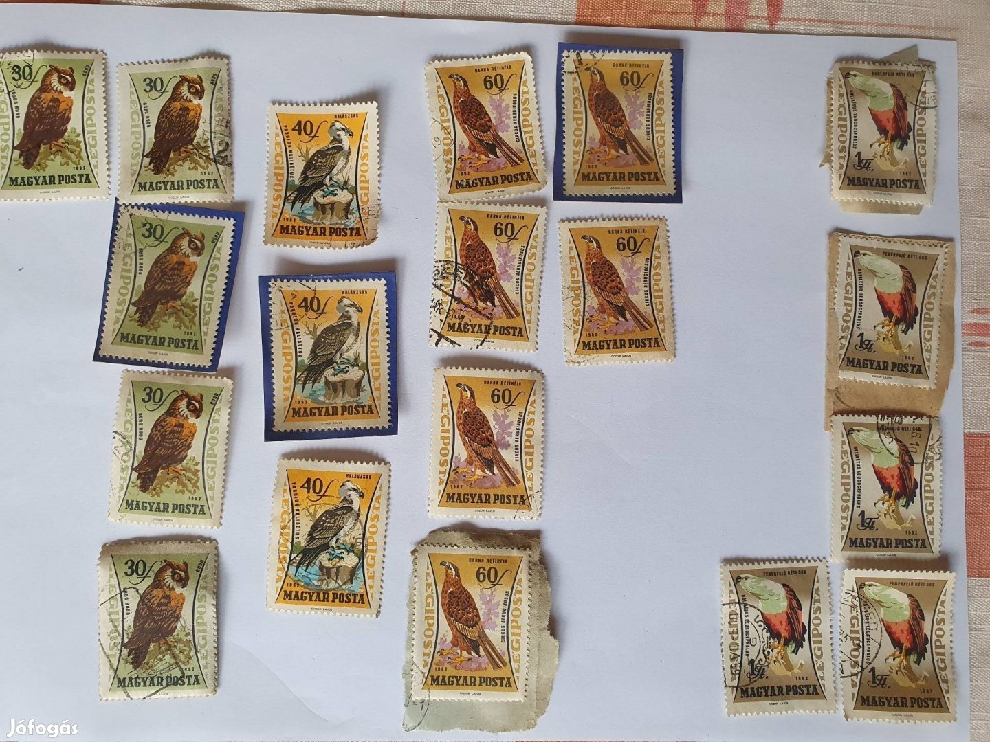 Magyar Posta Légiposta 1962 19 db madarak bélyeg